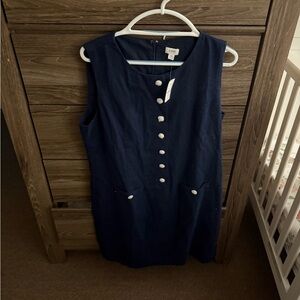 J. Crew Factory Navy Blue Sleeveless Dress